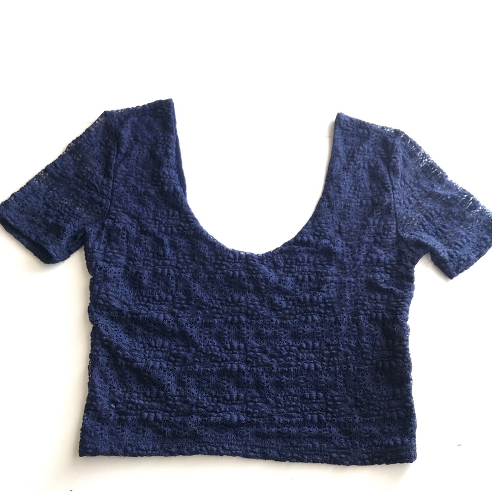 Navy Blue Forever 21 crop top
